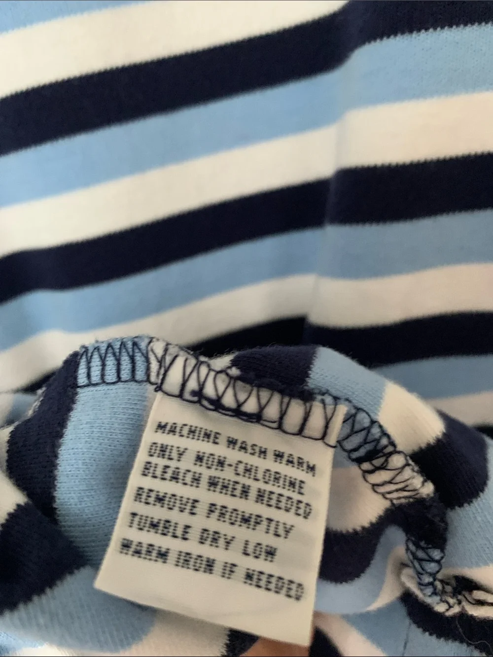 Polo Ralph Lauren Navy, Light Blue White Striped Soft Cotton Polo Shirt Size XL